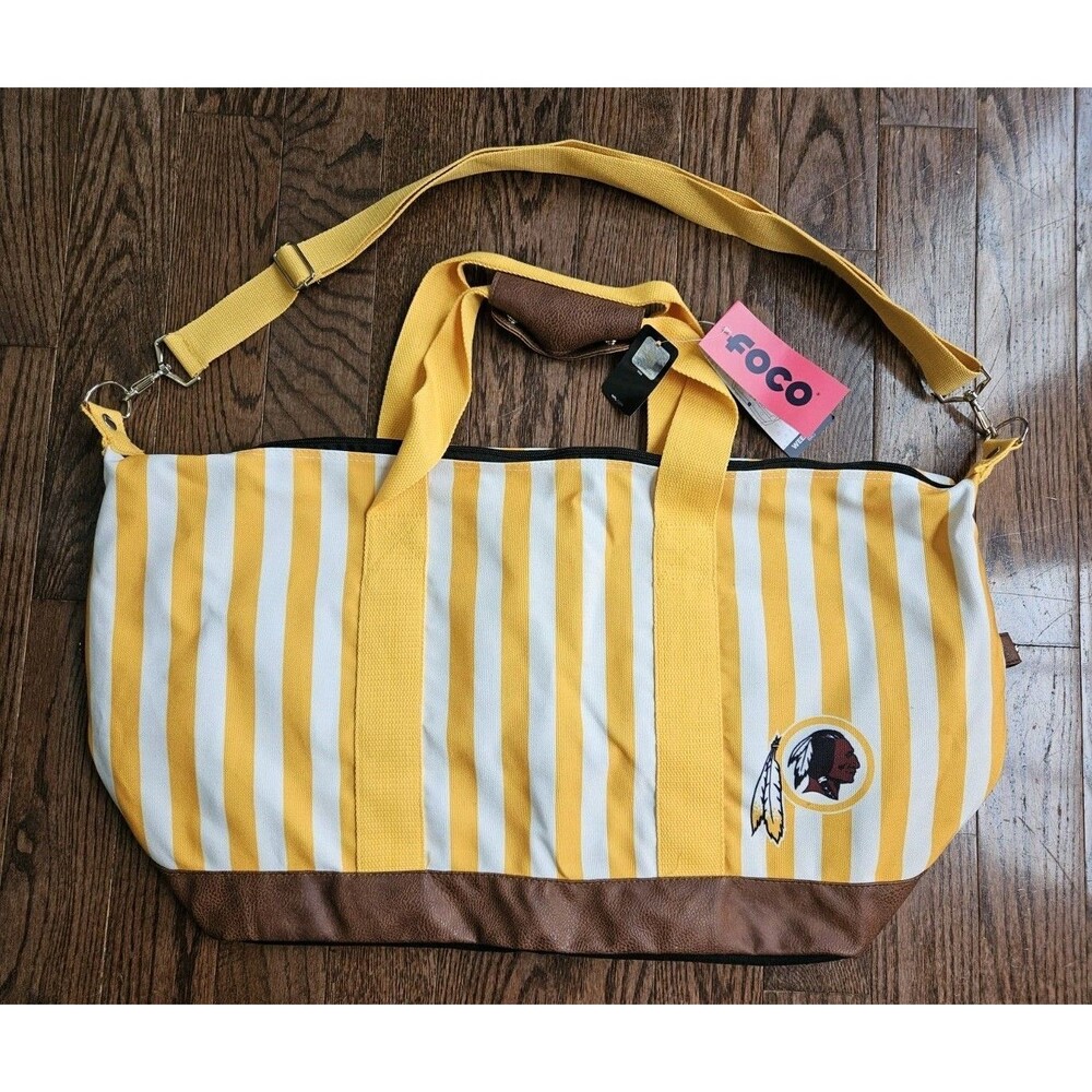Washington Redskins FOCO NFL Weekender Duffle Bag - Commanders NWT Yellow Stripe